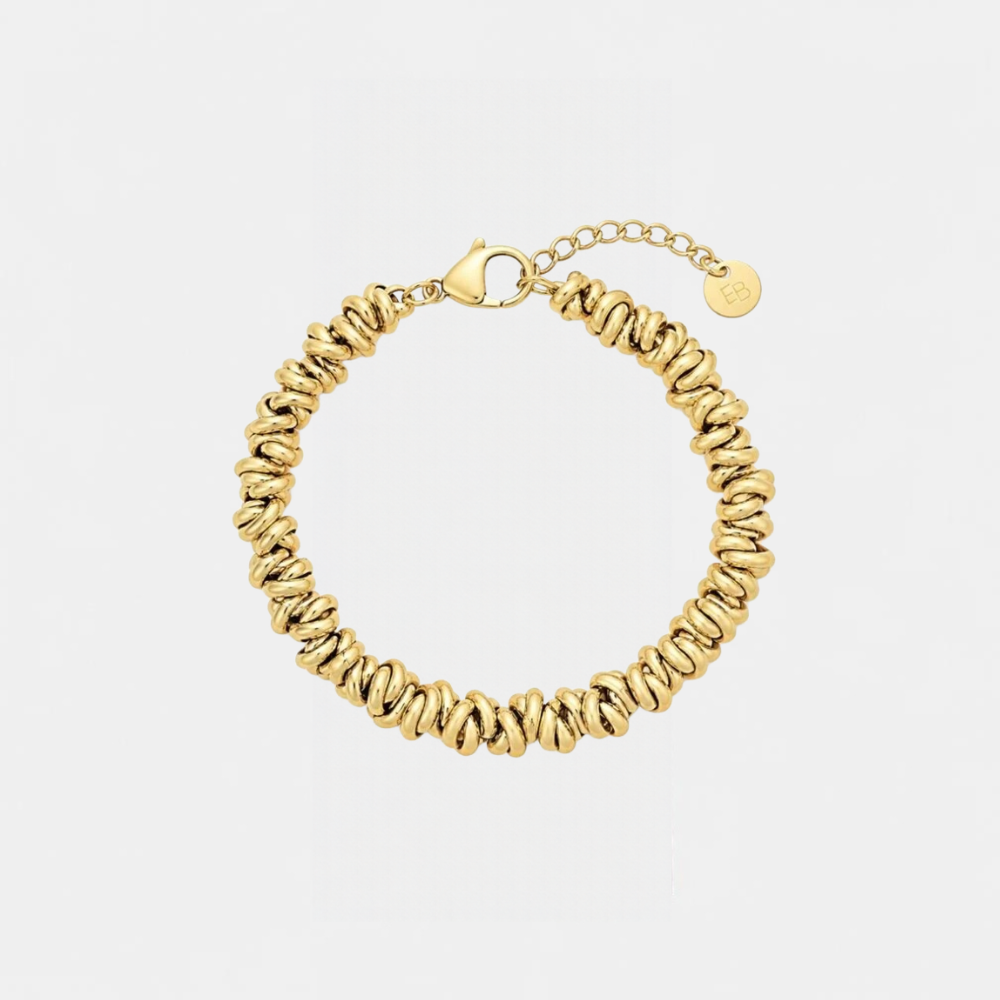 Armband met vergulde schakels