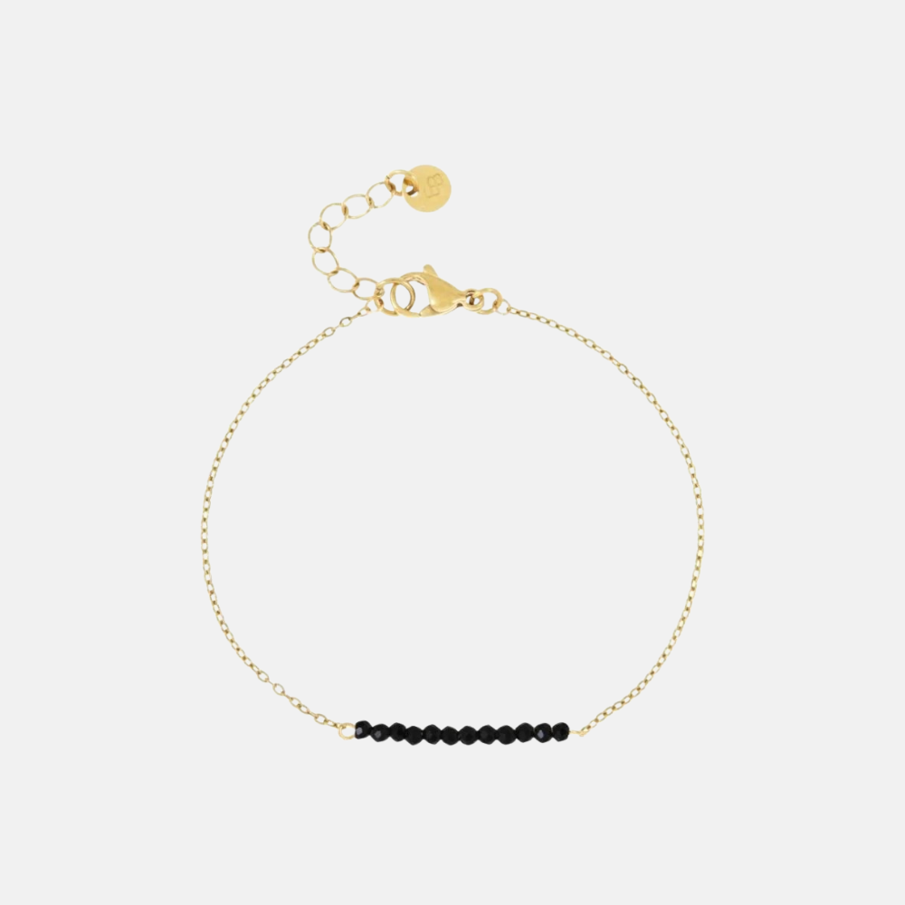 Petite gemstone armband / zwart