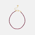 Load image into Gallery viewer, Armbandje met fijne gemstones / aubergine