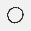 Load image into Gallery viewer, Armbandje met gemstone balletjes / zwart