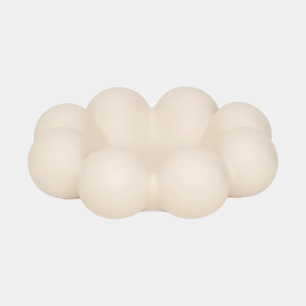 Decoratief object/schaal Sisko, gebroken wit