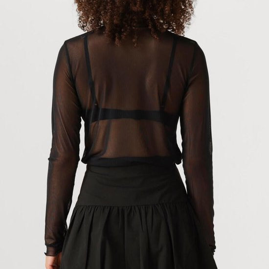 OBJNELA LS O-NECK MESH TOP REP