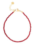 Load image into Gallery viewer, Armbandje met fijne gemstones / rood