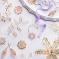 Load image into Gallery viewer, Beaded Ornament Snowflake Ø7cm Elia Gold