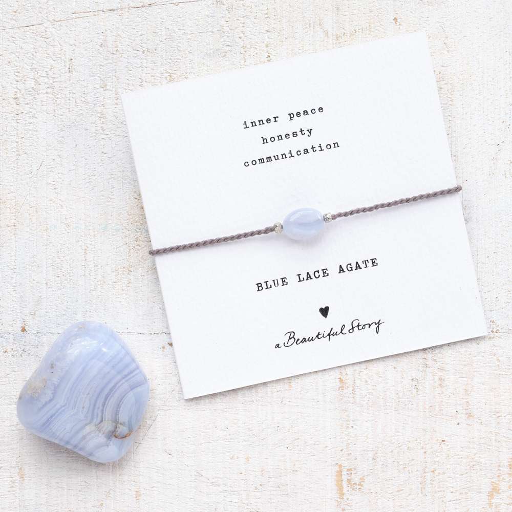 GEMSTONE CARD BLUE LACE AGATE