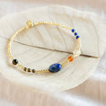 Afbeelding laden in Galerijviewer, Amuse Lapis lazuli gemstone mix bracelet gold chain