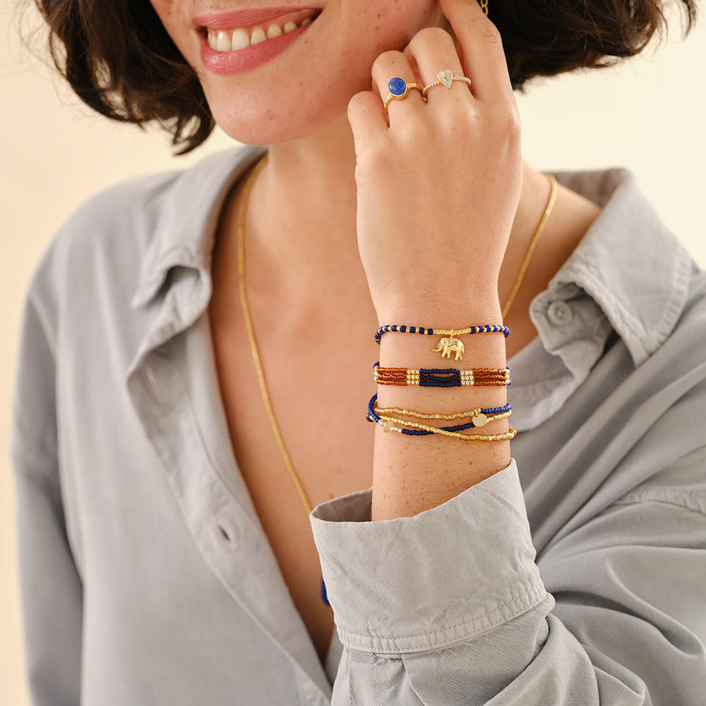 Hoping Lapis lazuli bracelet gold chain