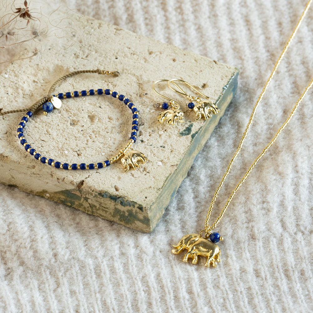 Hoping Lapis lazuli bracelet gold chain