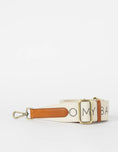 Afbeelding laden in Galerijviewer, Canvas logo strap white & cognac Classic leather