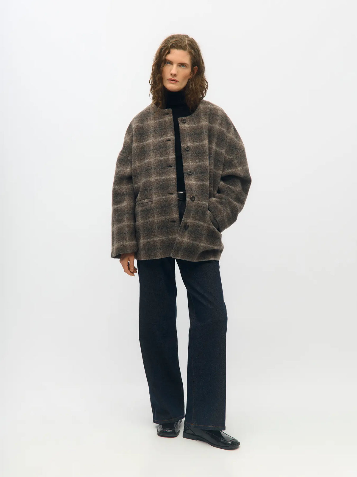 OBJMAISE geruite jas - volledige look