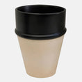 Afbeelding laden in Galerijviewer, Beker wabi beige/zwart
