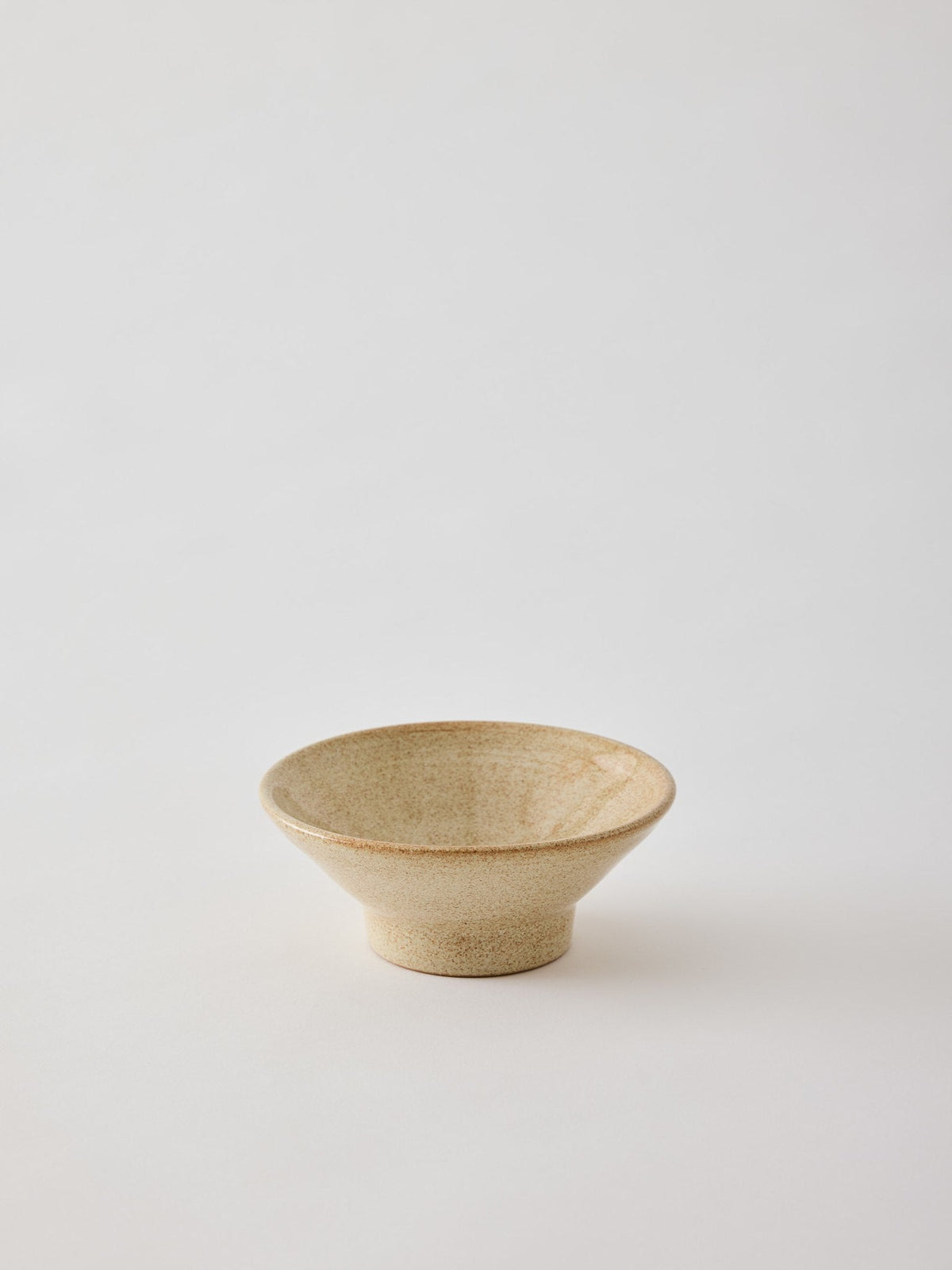 Elio schaaltje op voet Beige speckled