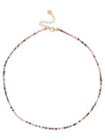 Afbeelding laden in Galerijviewer, Fijne korte ketting met mini edelsteentjes / multicolori