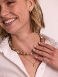 Afbeelding laden in Galerijviewer, Gemstone ketting / warm grijs-mêlée