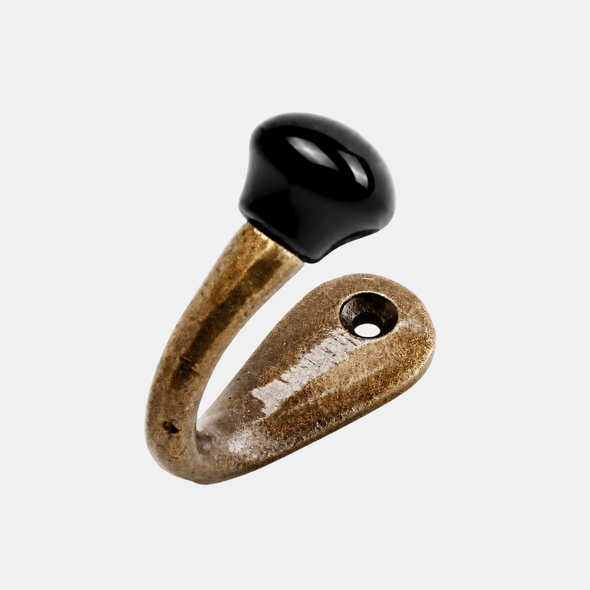 Iron hook w/ stoneware