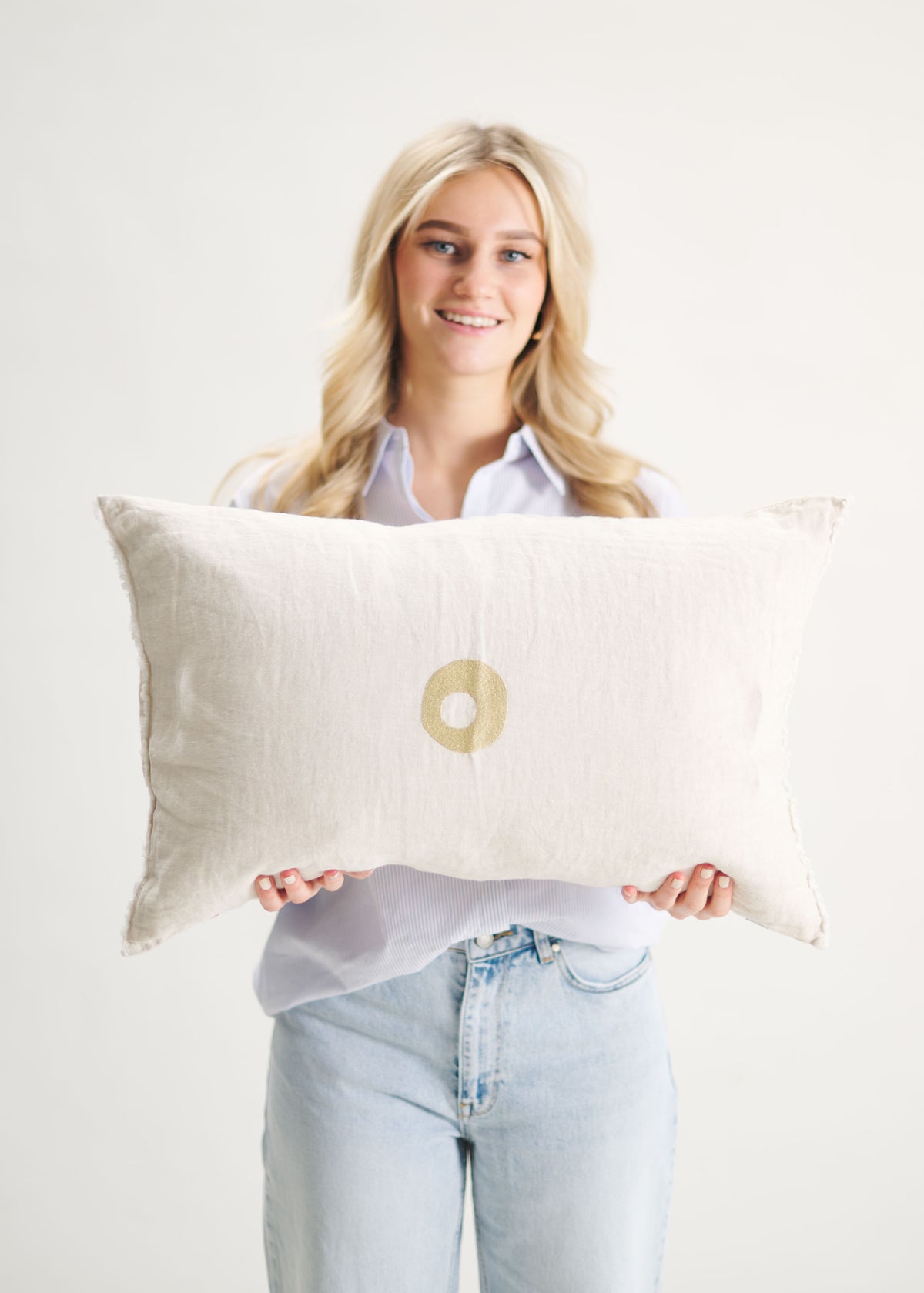 Kussenhoes Zand Circle Goud