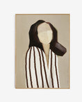 Afbeelding laden in Galerijviewer, Poster - Lady in stripes Brown