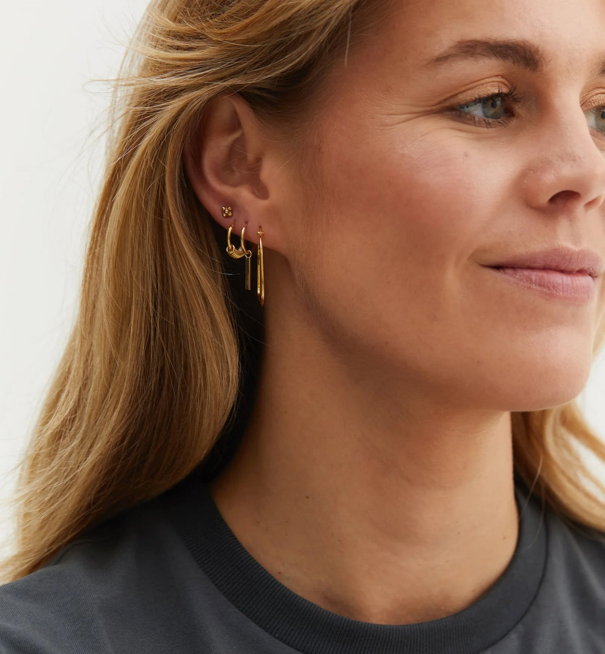Link Hoop Earrings goud