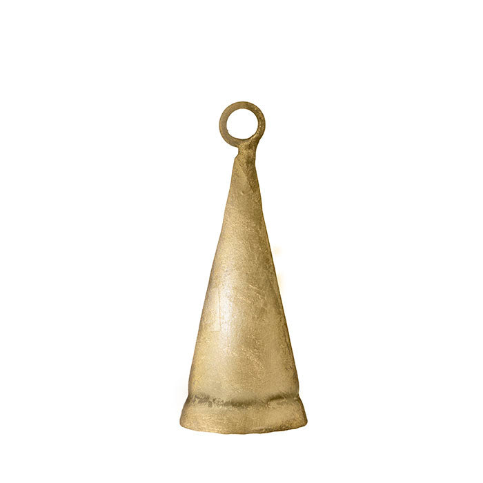 Bell H7cm Cone Golden - gouden decoratiebel van Bungalow Denmark