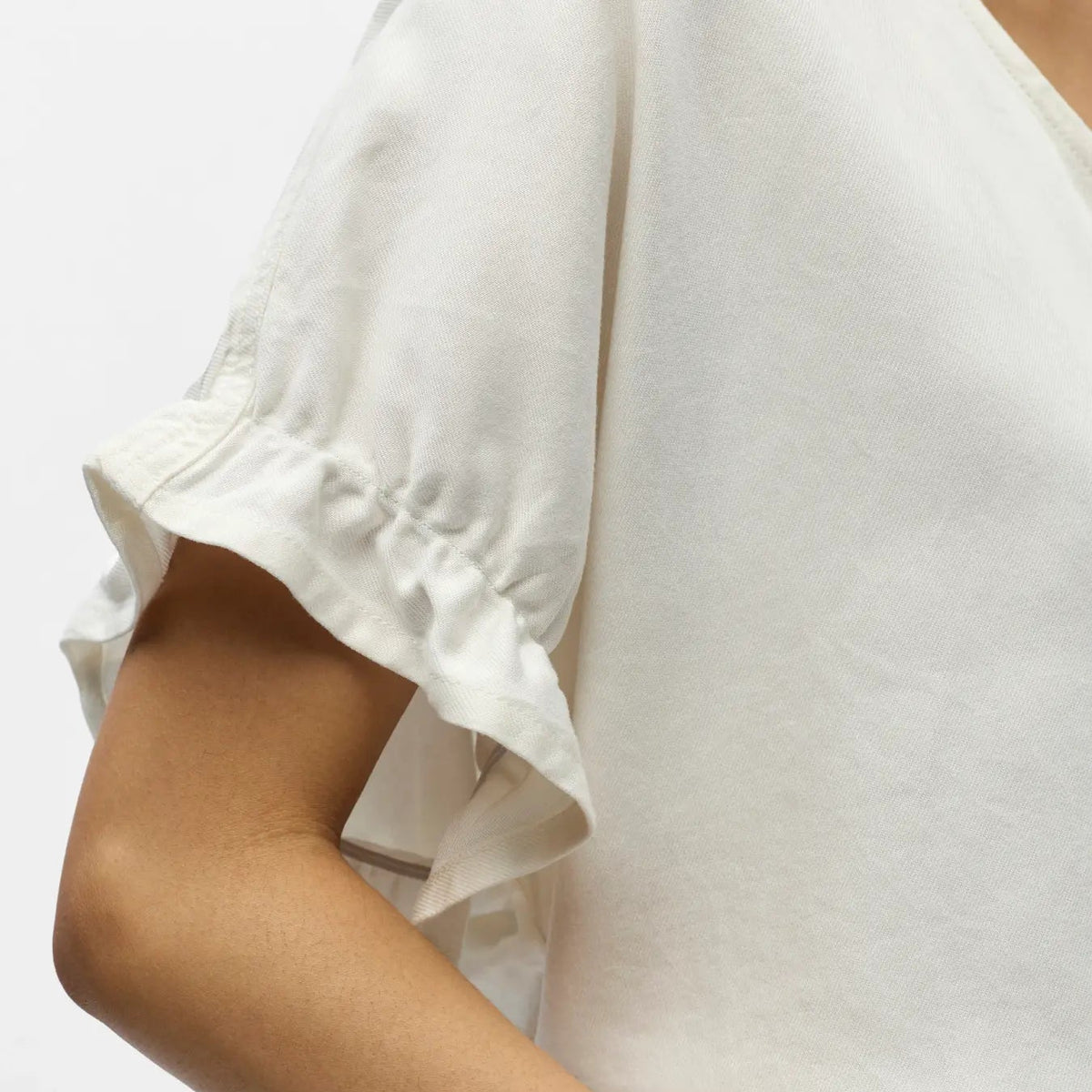 OBJFRAME 2/4 V-NECK RE TOP NOOS