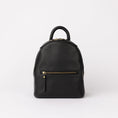 Afbeelding laden in Galerijviewer, Ivy Mini Backpack Black Soft Grain Leather