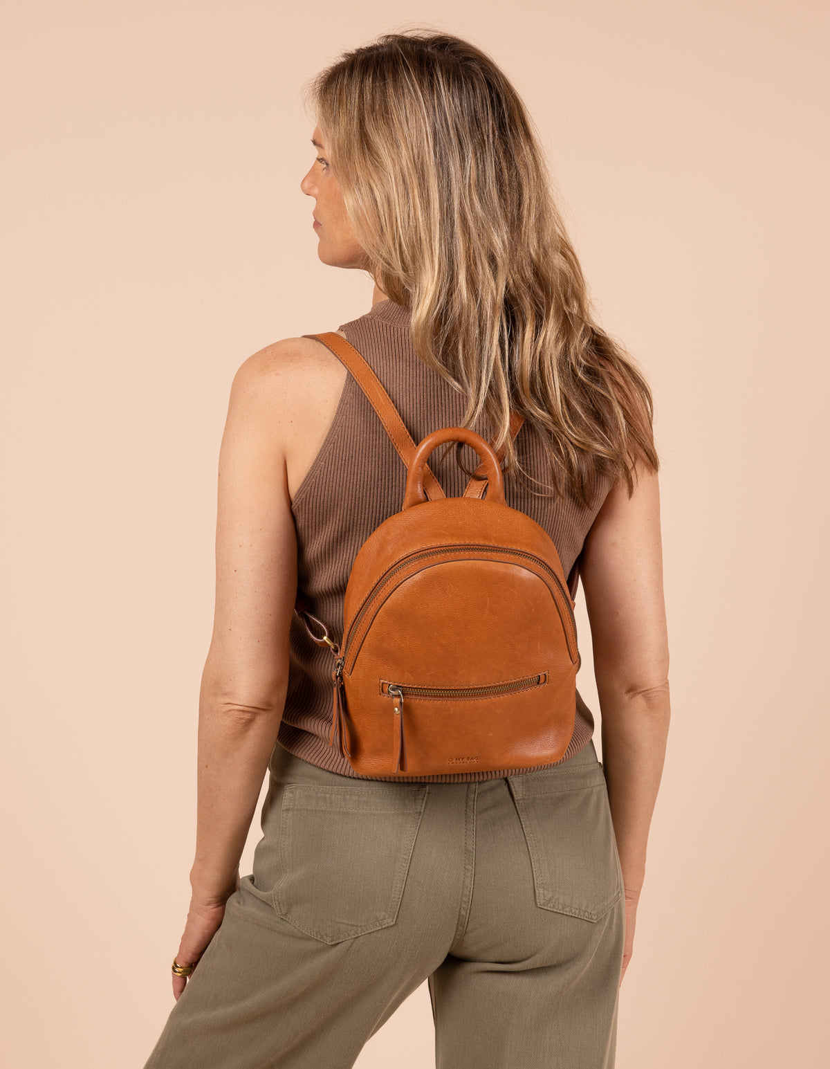 Ivy Mini Backpack Wild Oak Soft Grain Leather