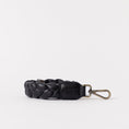 Afbeelding laden in Galerijviewer, Braided Shoulder Strap - Black Soft Grain Leather