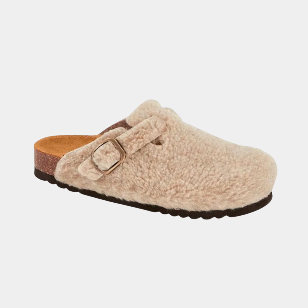 Fae vegan shearling clogs