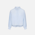Afbeelding laden in Galerijviewer, Sarah Short Chambray Blouse Light Blue