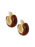 Load image into Gallery viewer, Oorstekers met cognac emaille (2.1cm)