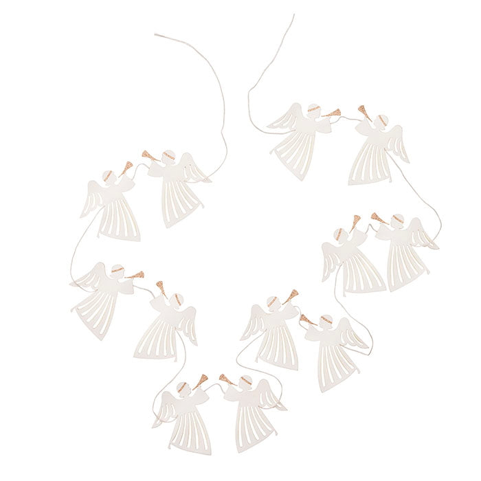 Paper Garland Angel 150cm Off White - papieren engelenslinger van Bungalow Denmark