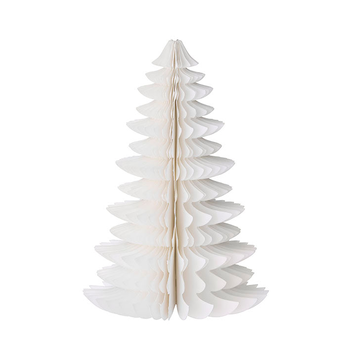 Honeycomb Tree Wispwood H18cm Cream - papieren kerstboom van Bungalow Denmark
