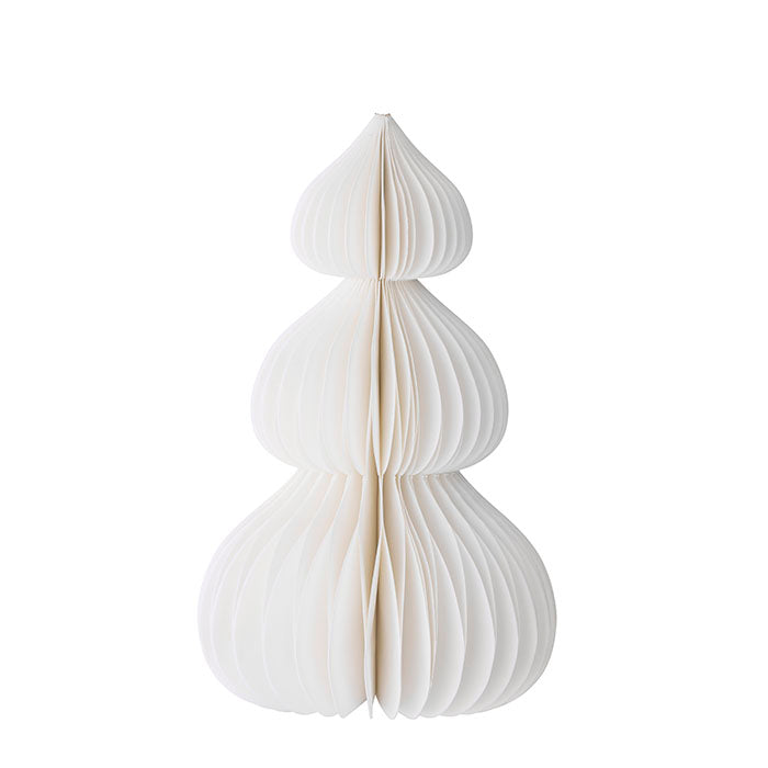 Honeycomb Tree Moonpine H20cm Cream - papieren kerstboom van Bungalow Denmark