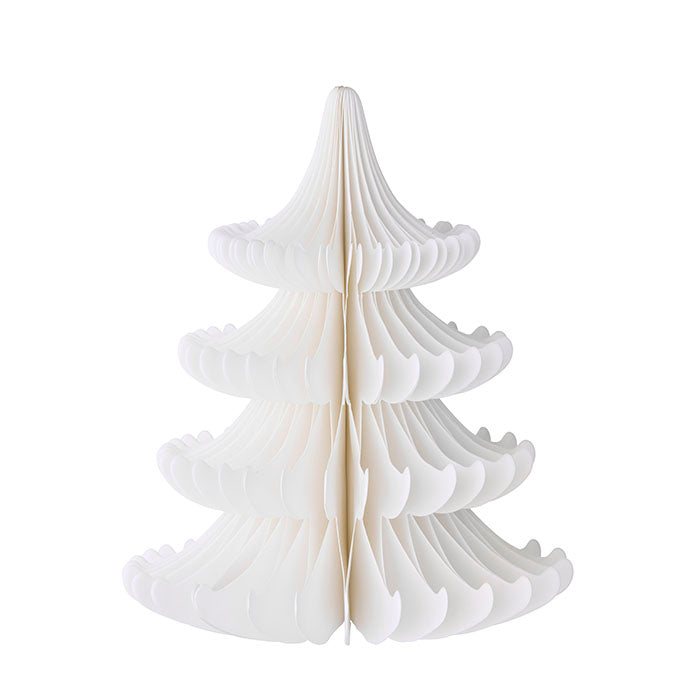 Honeycomb Tree Wilder H20cm Cream - papieren kerstboom van Bungalow Denmark