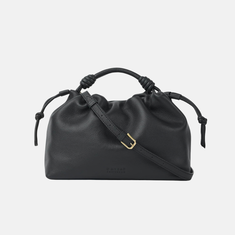 Kiki Midi Black Soft Grain Leather