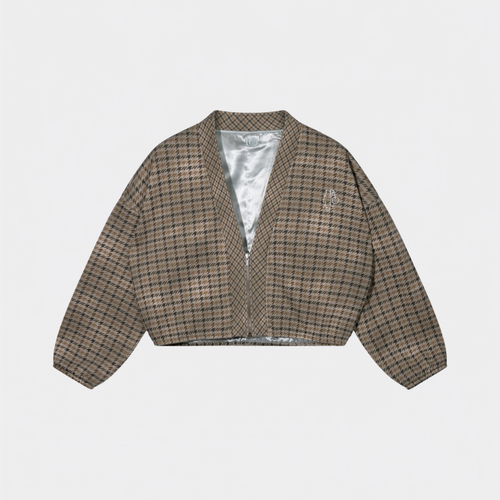 check cardigan reversible