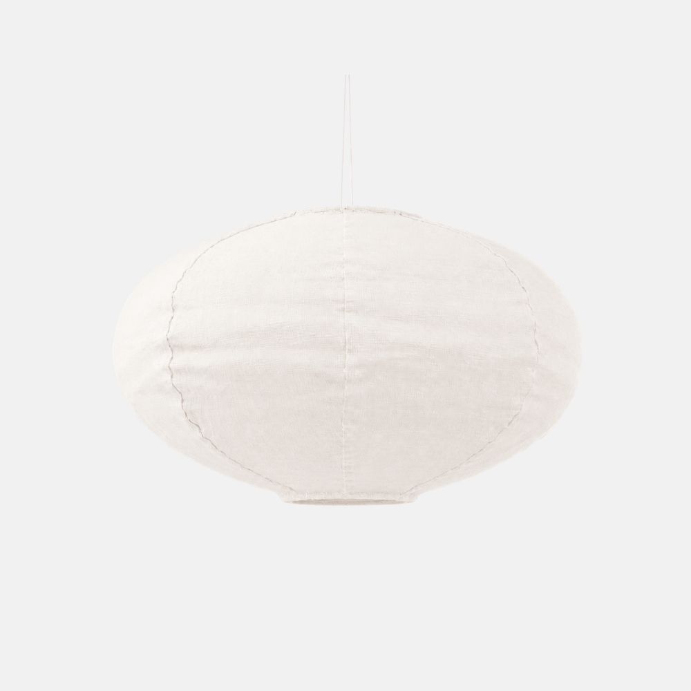 Linnen hanglamp UFO White