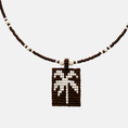 Afbeelding laden in Galerijviewer, Cils Beaded PALM Necklace Short | Brown White