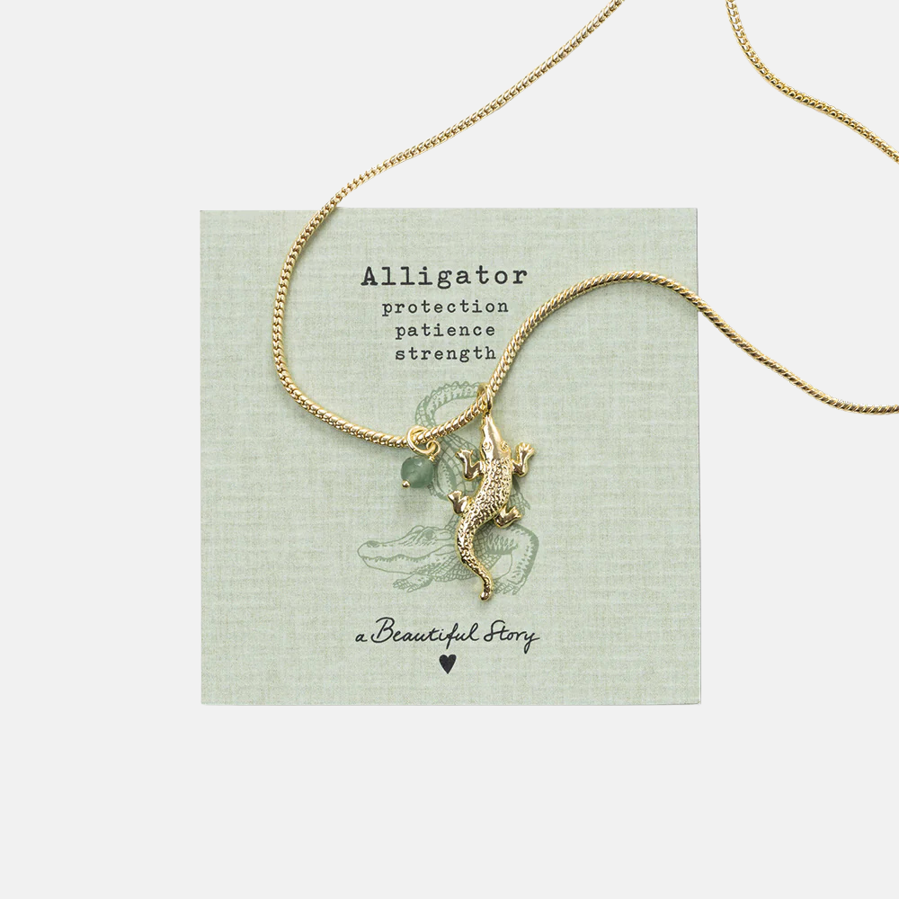 Wild Alligator Aventurine Necklace GP