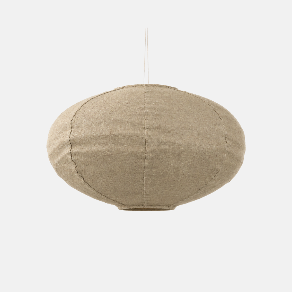 Linnen hanglamp UFO Khaki