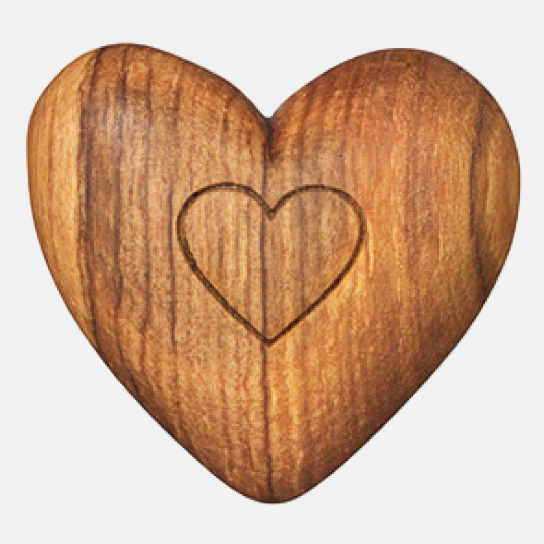 Olive wood heart