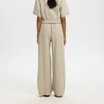 Load image into Gallery viewer, SLFMARIAM MW WIDE LINEN BLEND PANT B