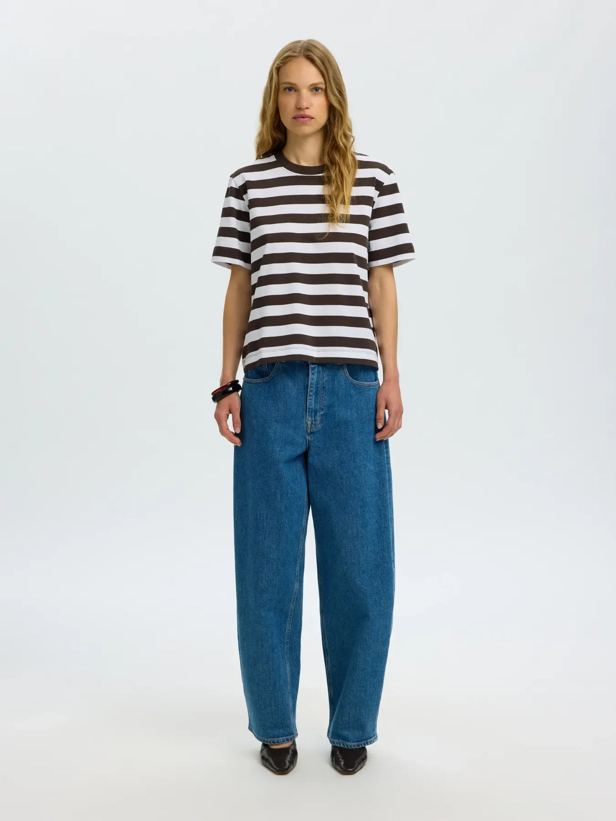 SLWESSENTIAL SS STRIPED BOXY TEE NOOS
