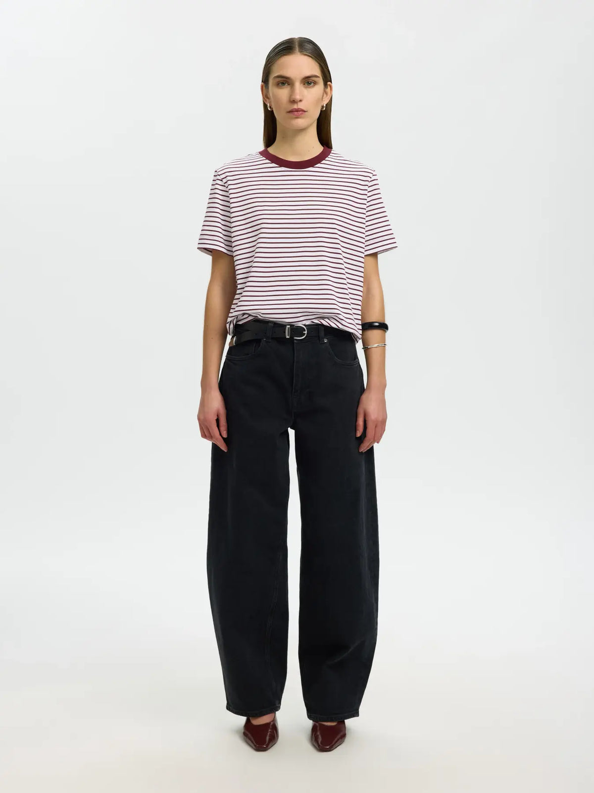SLWESSENTIAL SS STRIPED BOXY TEE NOOS