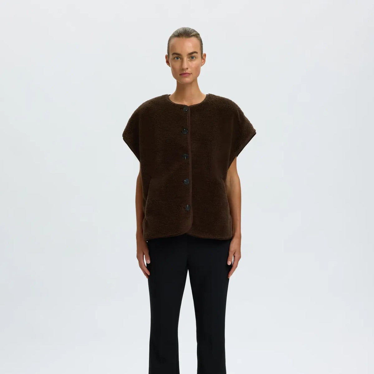 SLWSMILLA SHORT TEDDY VEST