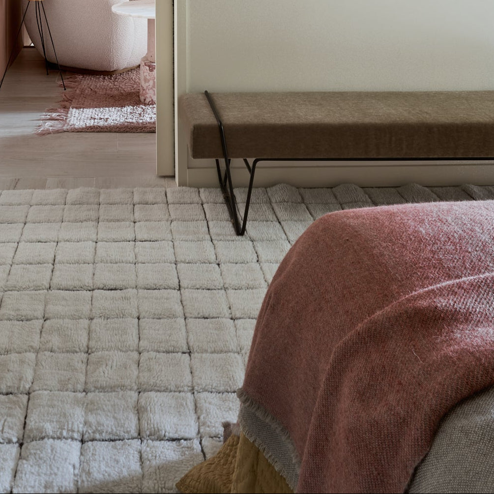 WOOL RUNNER RUG MOSAIC NATURAL