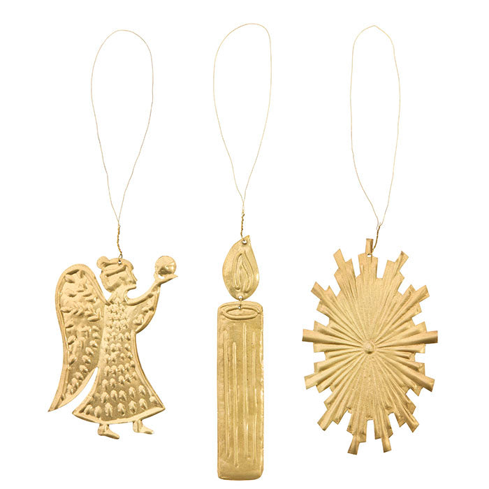 Brass Ornaments Luminous Golden set van 3 - Bungalow Denmark
