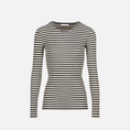 Afbeelding laden in Galerijviewer, Basic LS Stripe Top | Chalk