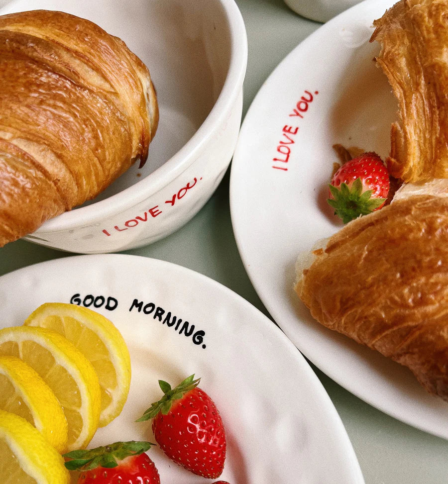 I love you breakfast plate