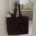 Load image into Gallery viewer, Mini Gift Bag W.Bow | Cotton | H 20cm Brown